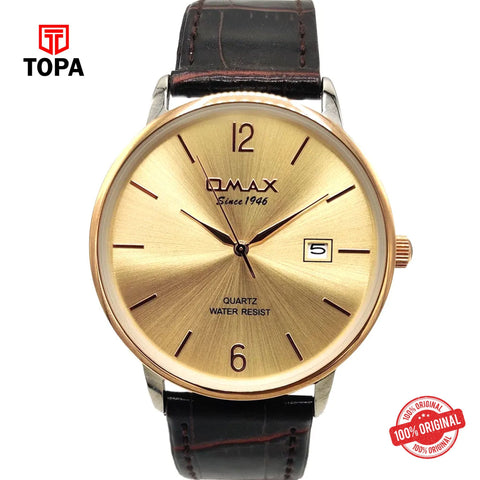 Topa Omax-HD05C85I-Leather-Band-Men-Watch - Product Image 1