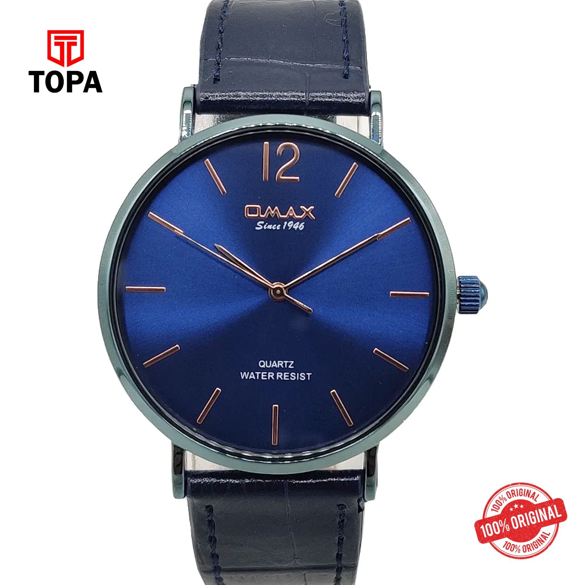 Topa Omax-HX07S44I-Leather-Band-Men-Watch - Product Image 1