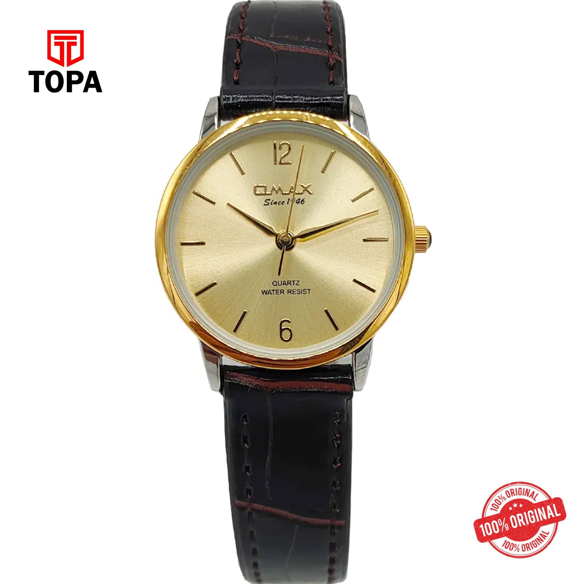 Topa Omax-HXL05T15I-Leather-Band-Women-Watch - Product Image 1