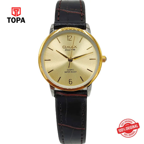 Topa Omax-HXL05T15I-Leather-Band-Women-Watch - Product Image 1
