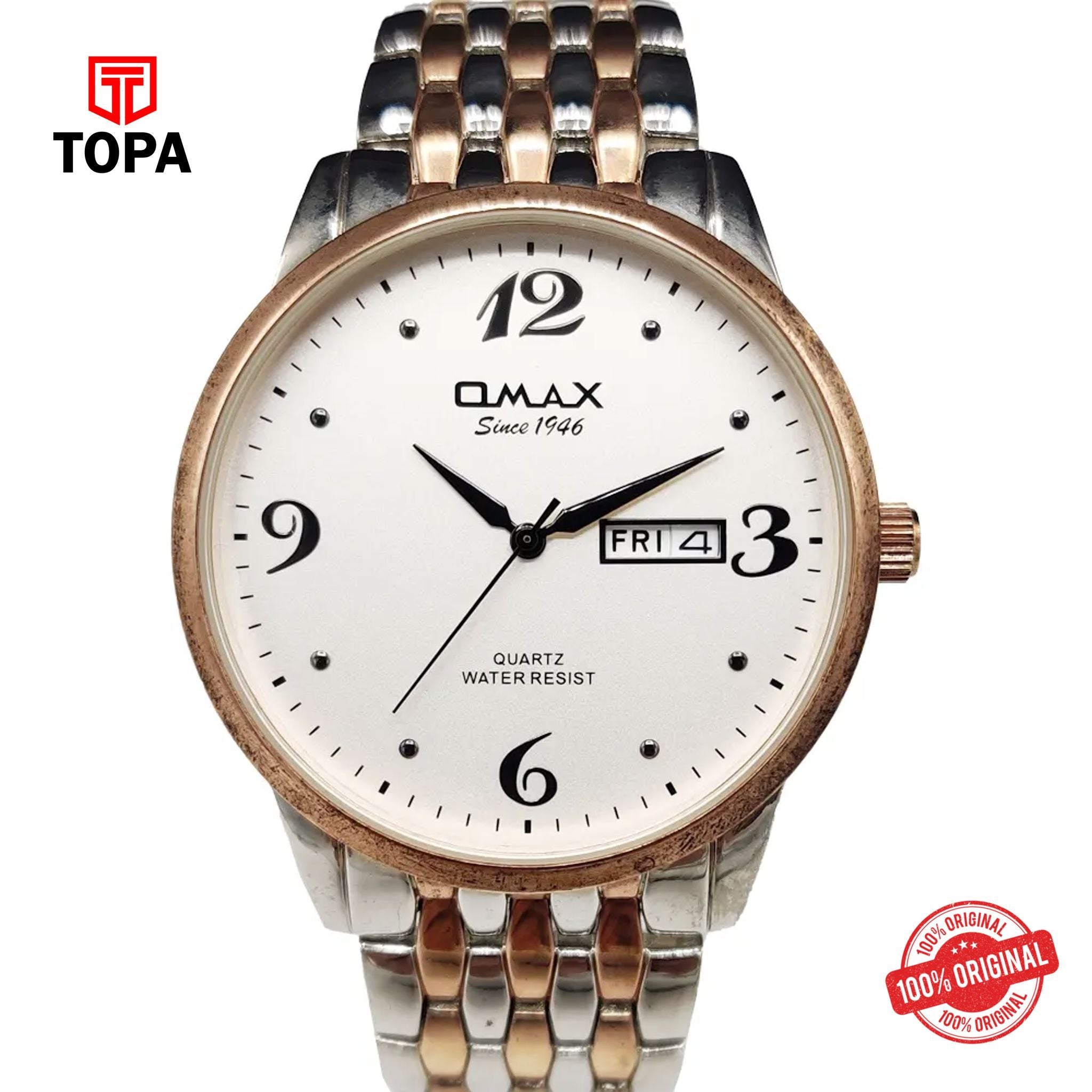 Topa Omax-HYB057NP18-Metal-Band-Men-Watch - Product Image 1