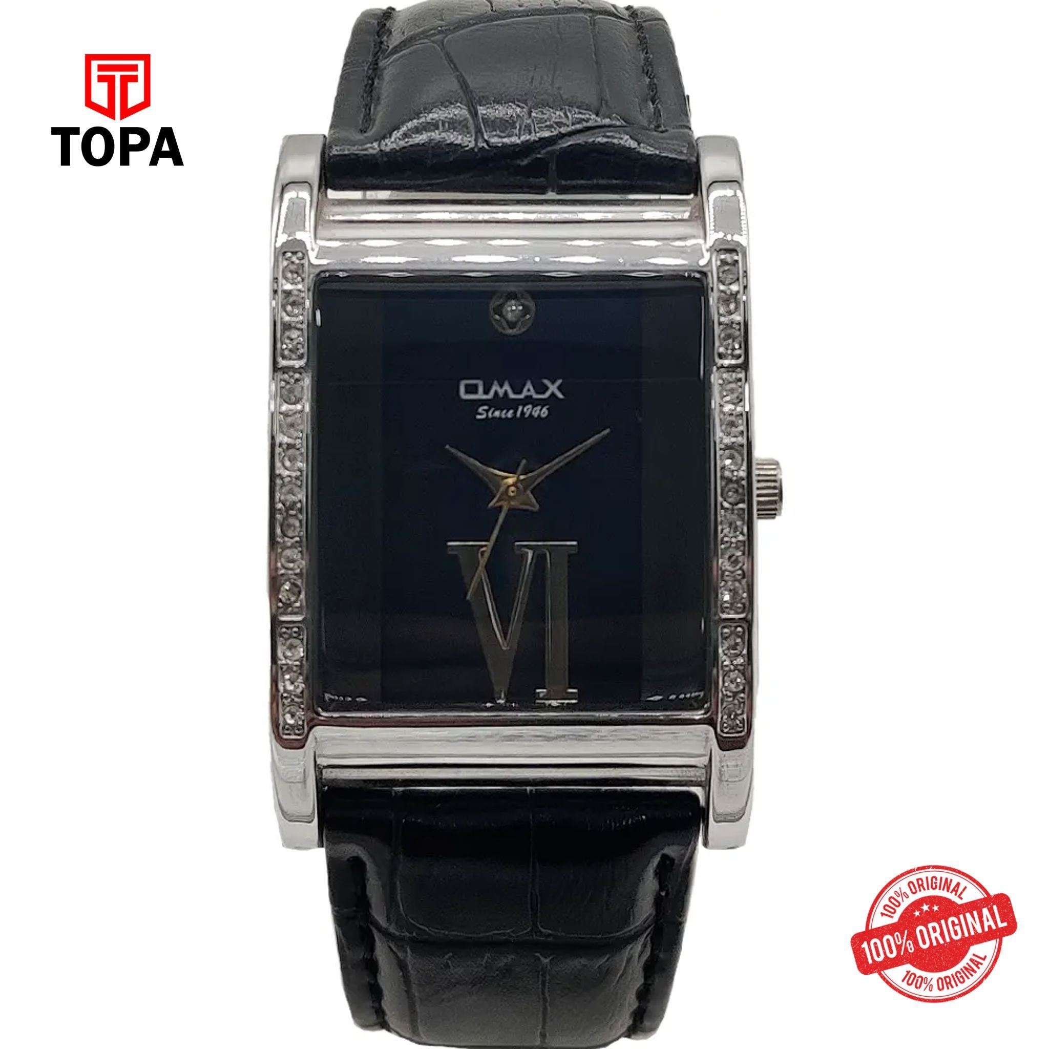 Topa Omax-J004P22Y-Leather-Band-Women-Watch - Product Image 1