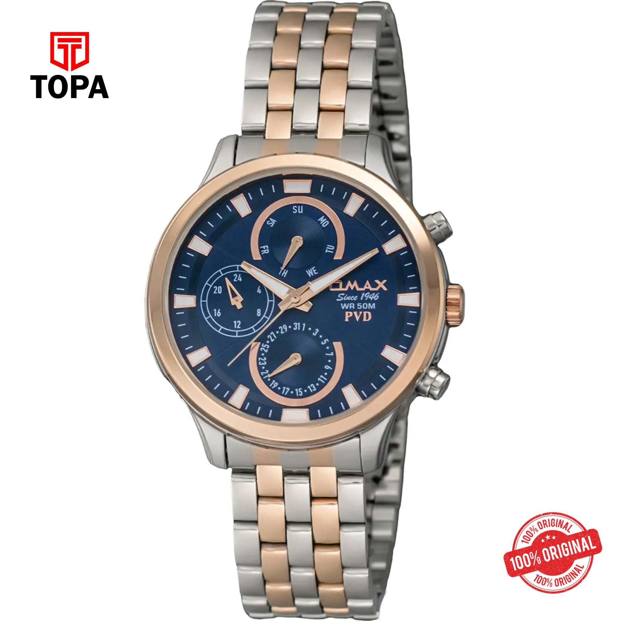Topa Omax-JSM001N004-Metal-Band-Men-Watch - Product Image 1
