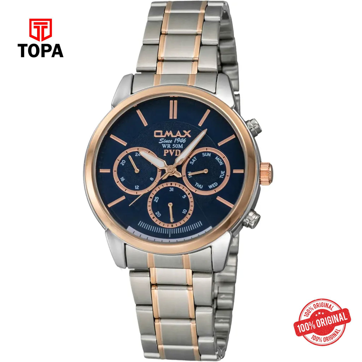Topa Omax-JSM003N004-Metal-Band-Men-Watch - Product Image 1