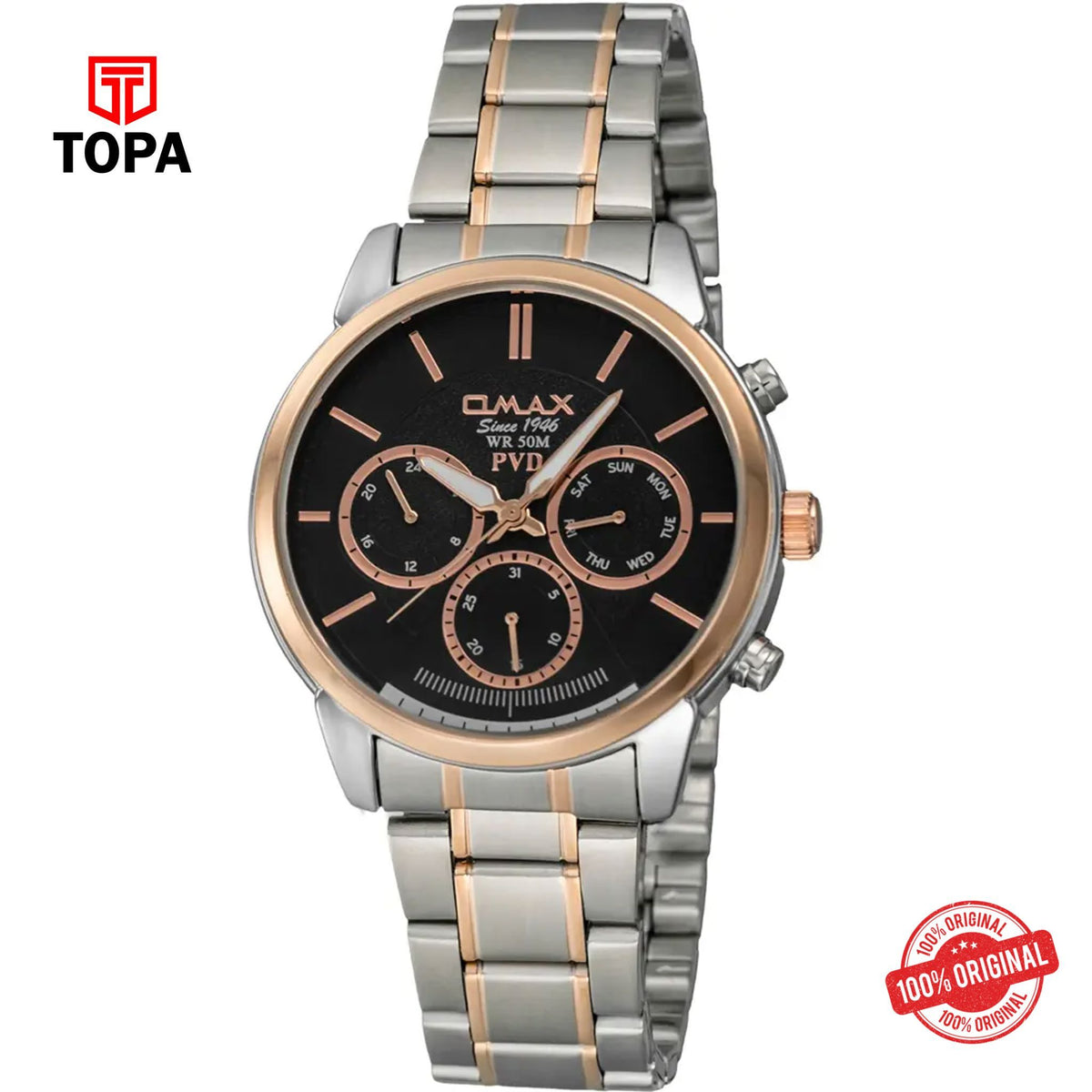 Topa Omax-JSM003N012-Metal-Band-Men-Watch - Product Image 1