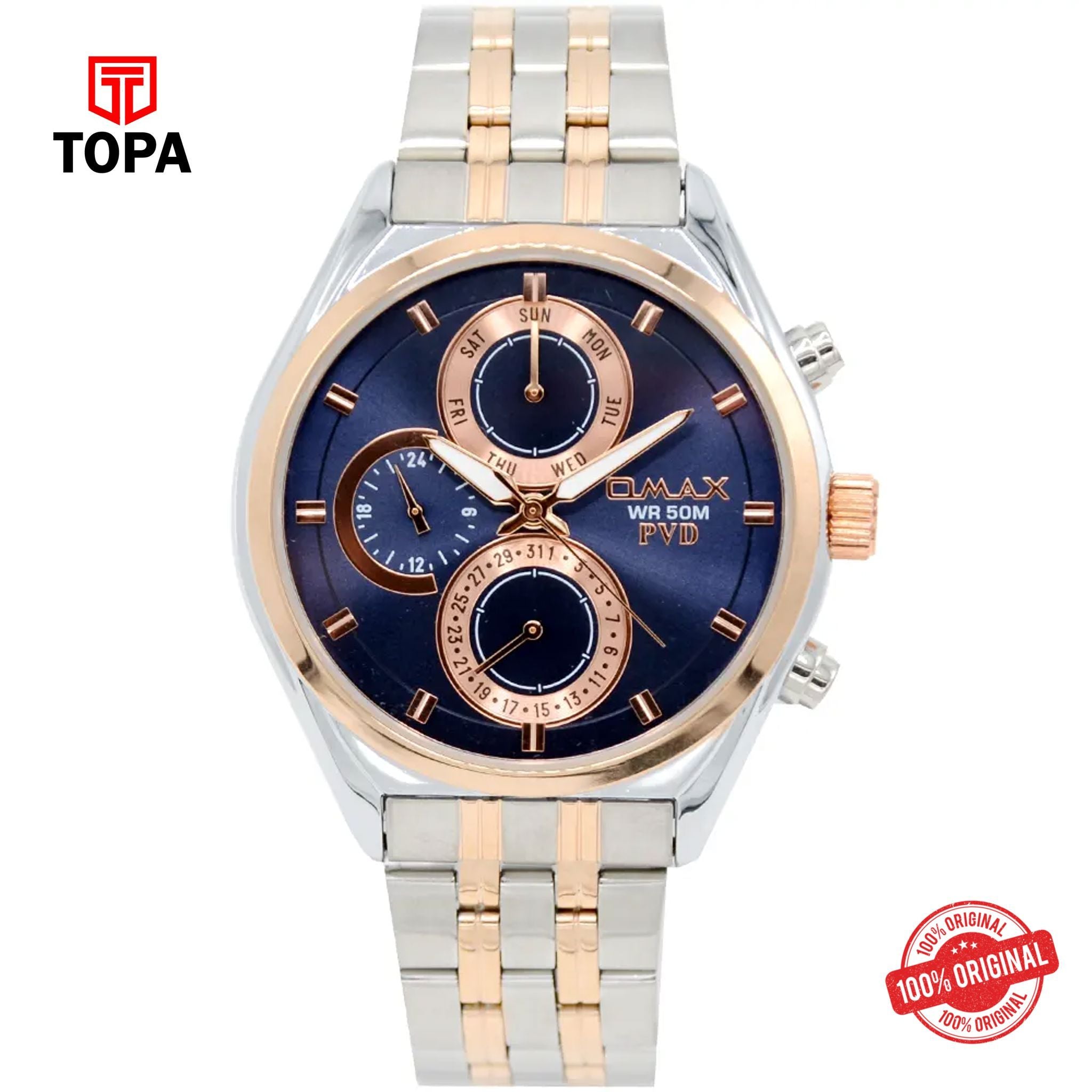 Topa Omax-JSM007N004-Metal-Band-Men-Watch - Product Image 1