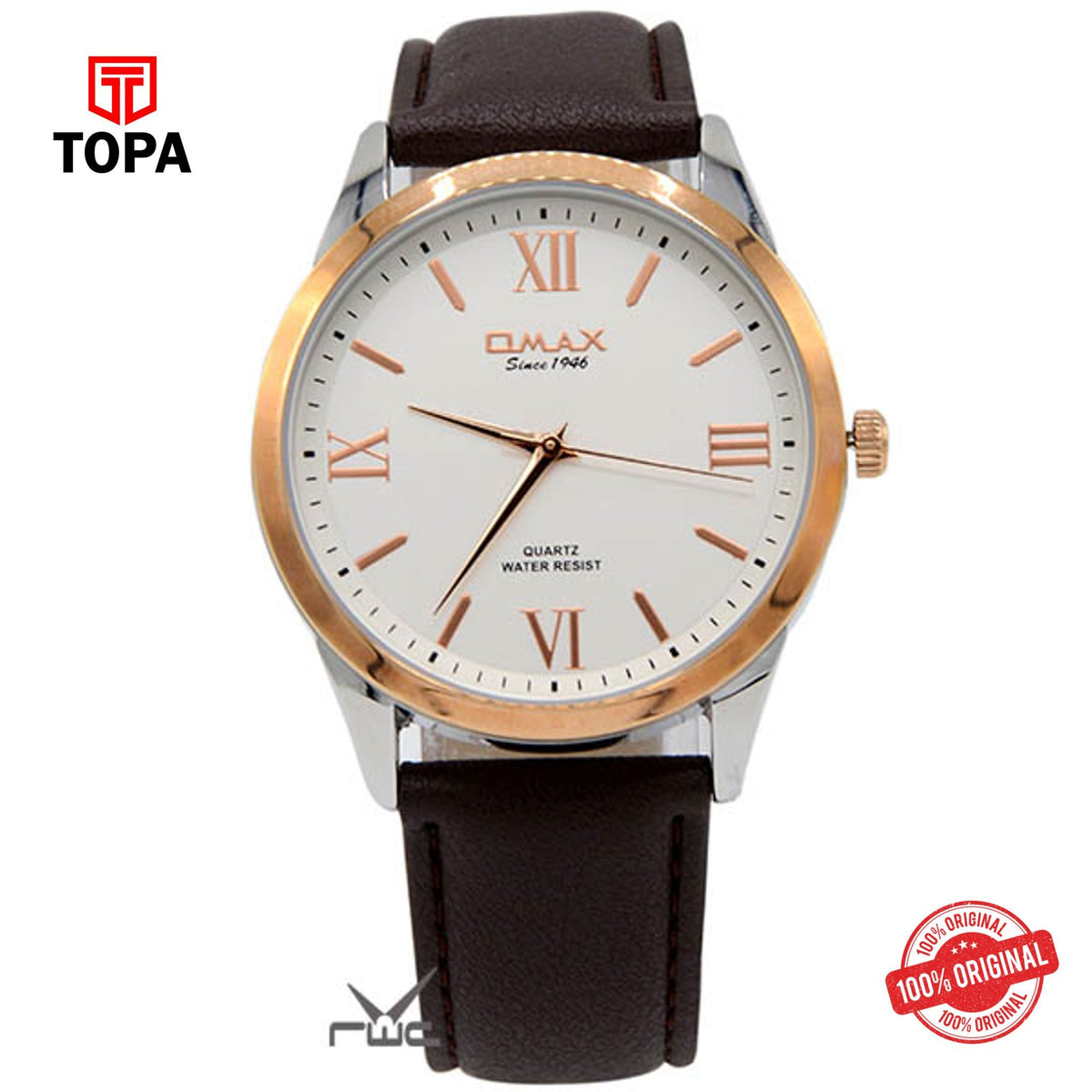 Topa Omax-JX05-White-Mens-Wrist-Watch - Product Image 1