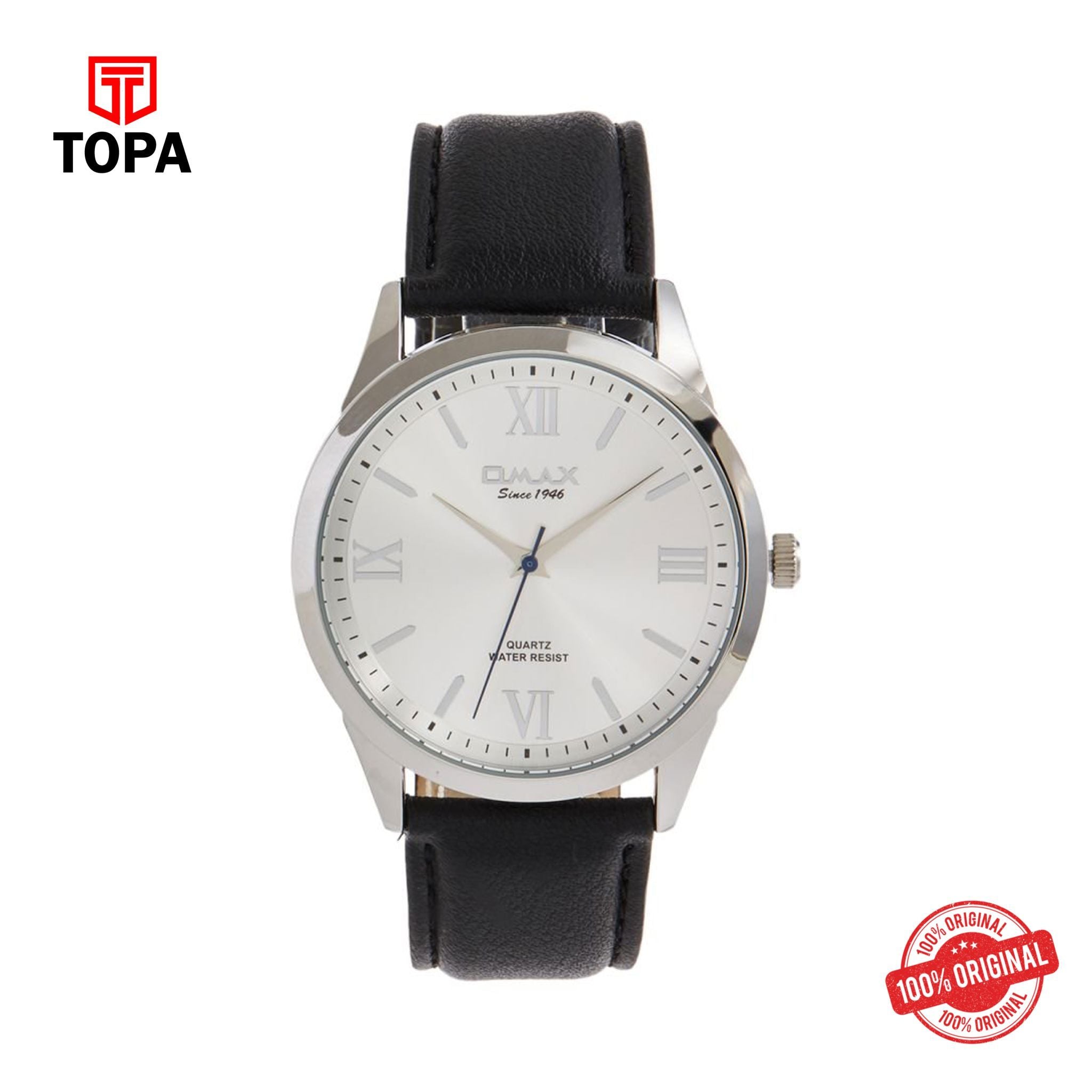 Topa Omax-JX05P62B-Men-leather-strap-wrist-watch - Product Image 1