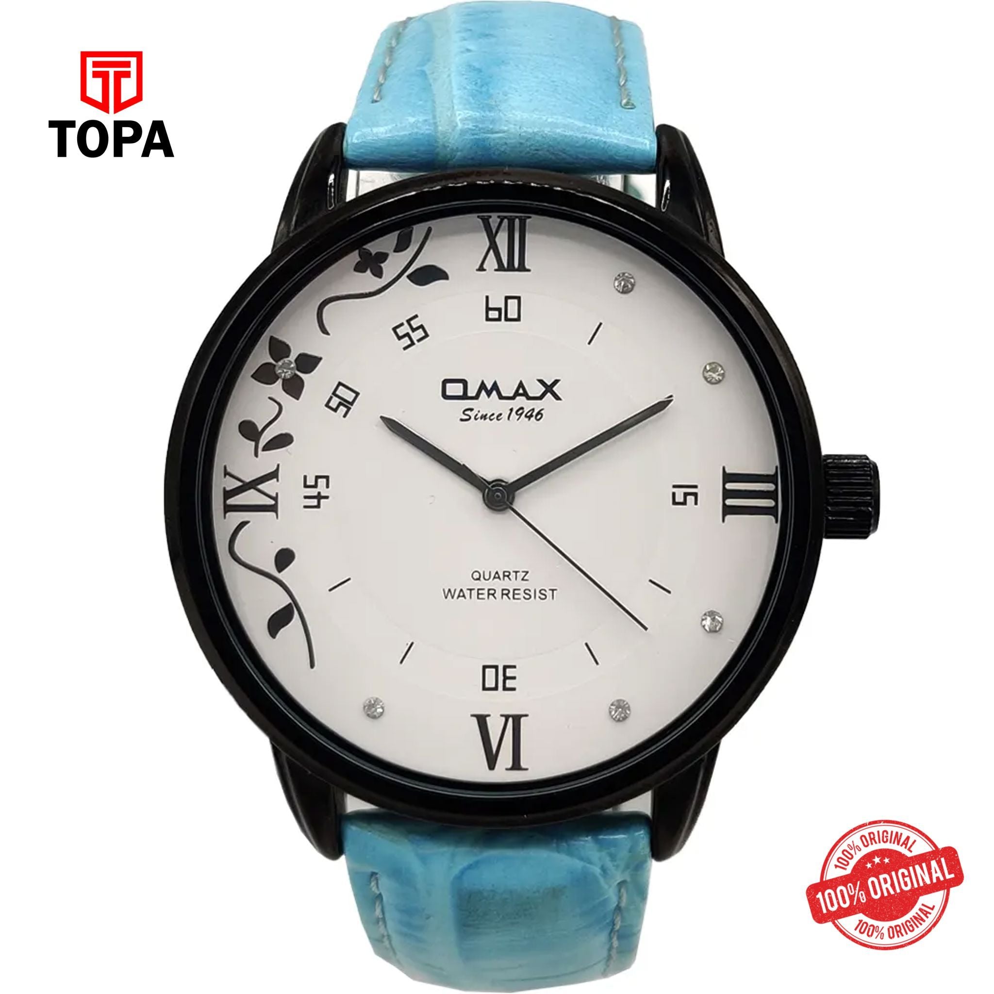 Topa Omax-K001M34I-Leather-Band-Men-Watch - Product Image 1