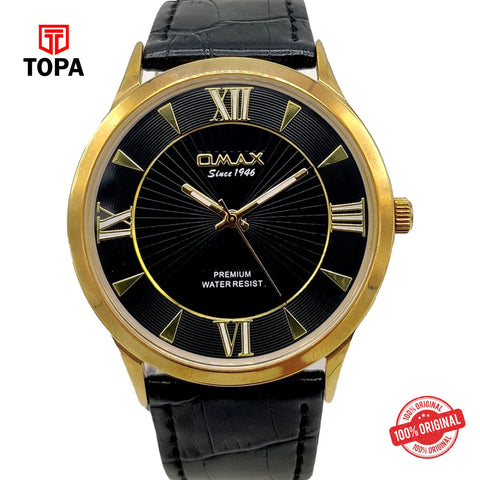 Topa Omax-K006G22I-Leather-Band-Men-Watch - Product Image 1