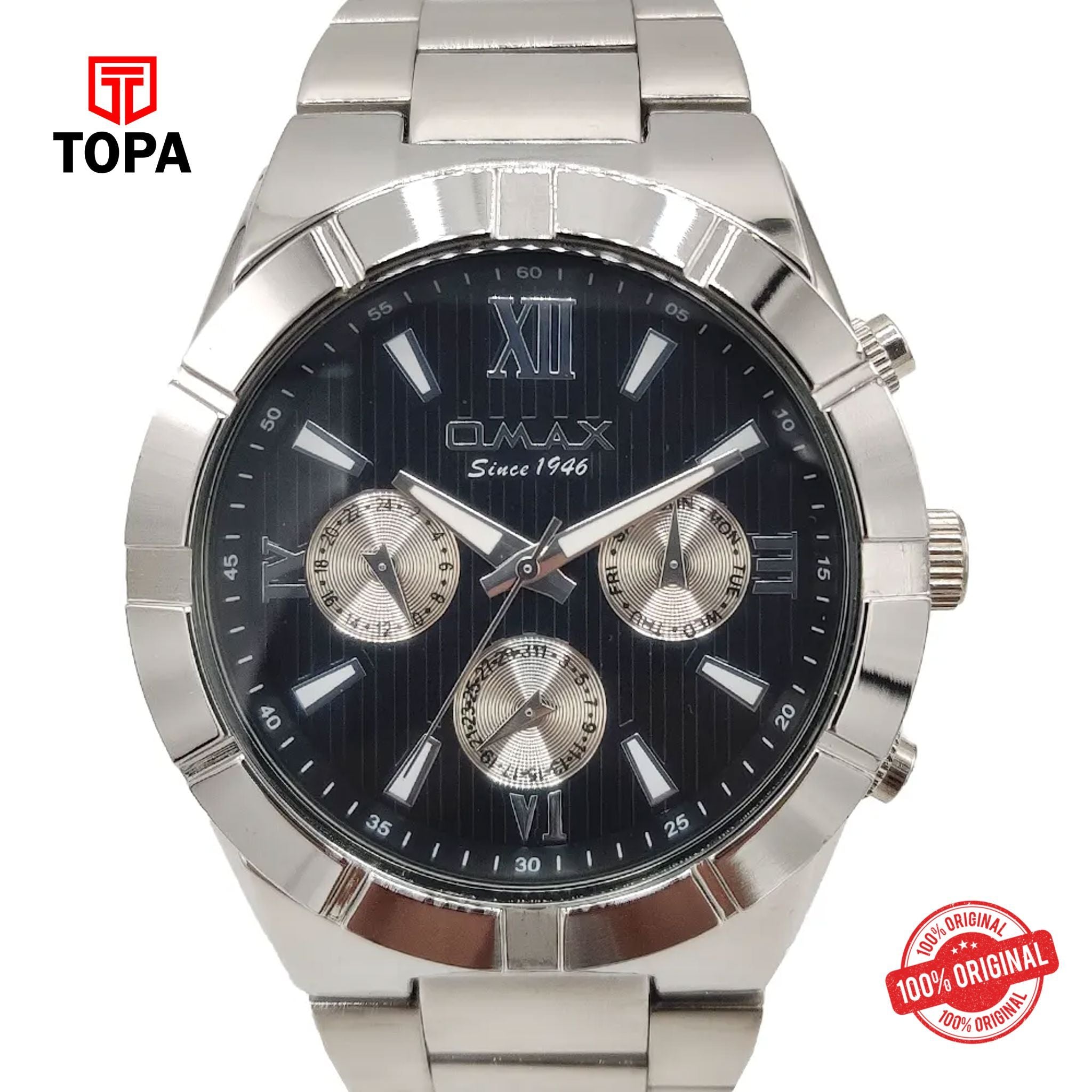 Topa Omax-MA05P26I-Metal-Band-Men-Watch - Product Image 1