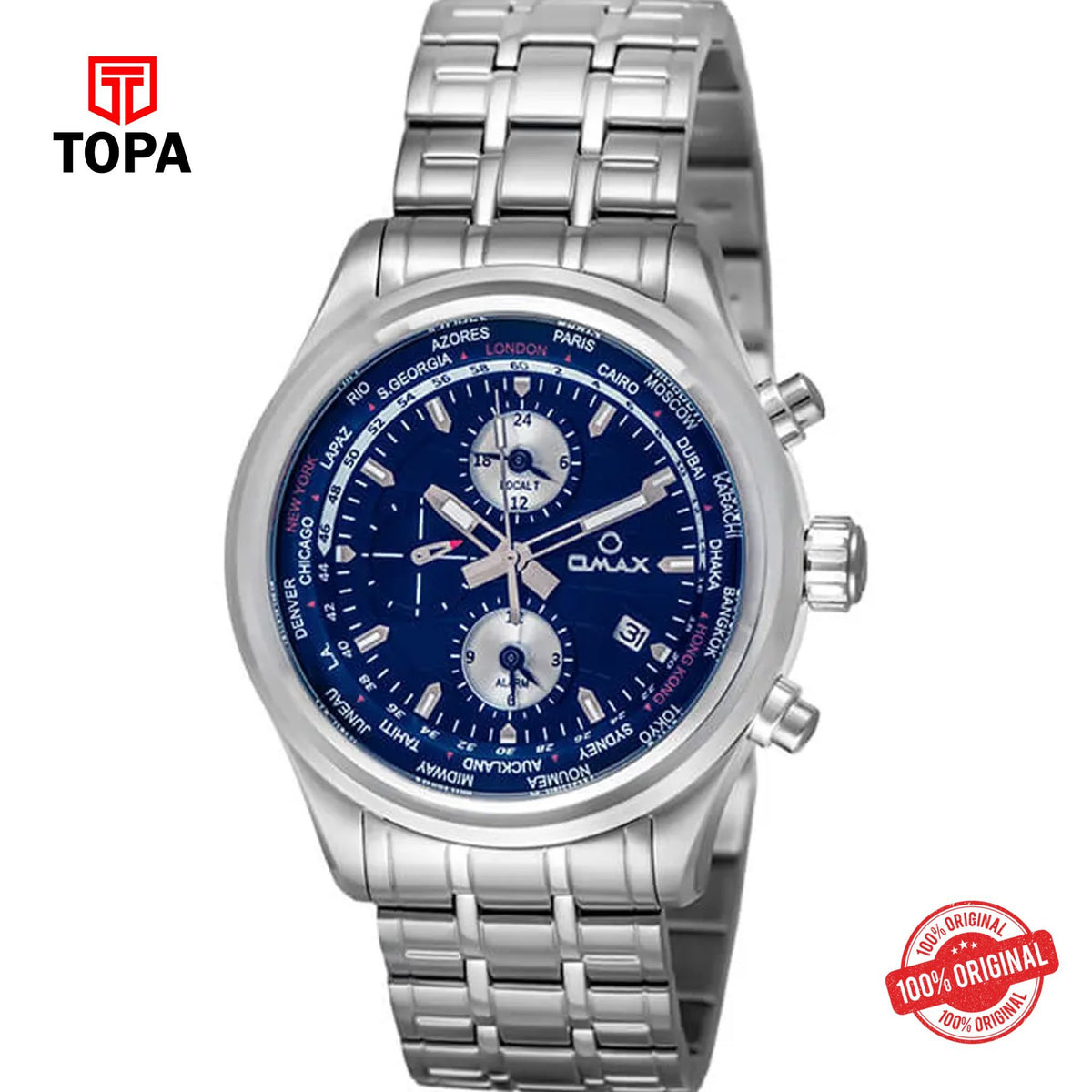 Topa Omax-MG22P46I-Metal-Band-Men-Watch - Product Image 1