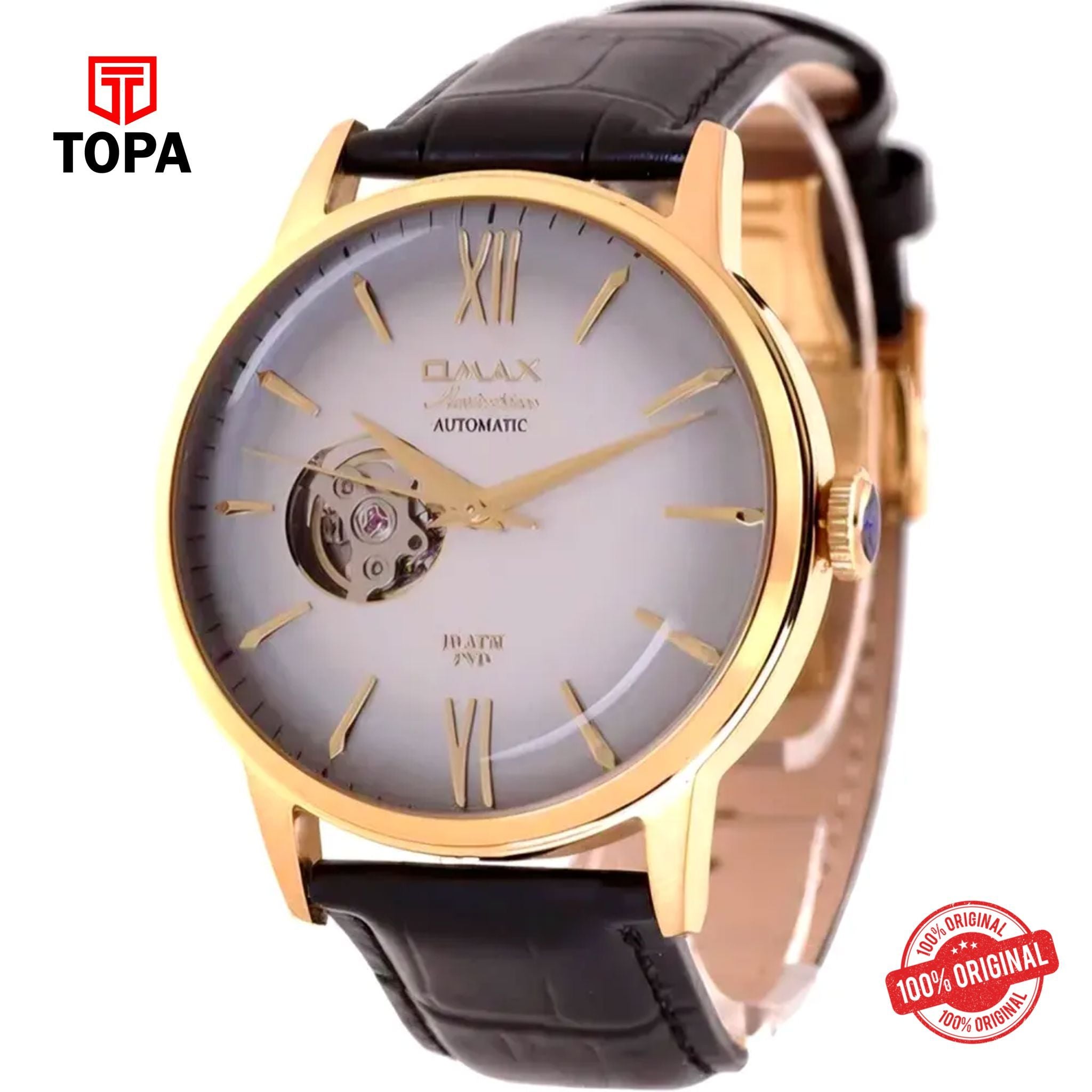 Topa Omax-OAOR001BT62I-MasterPiece-Leather-Band-Men-Watch - Product Image 1