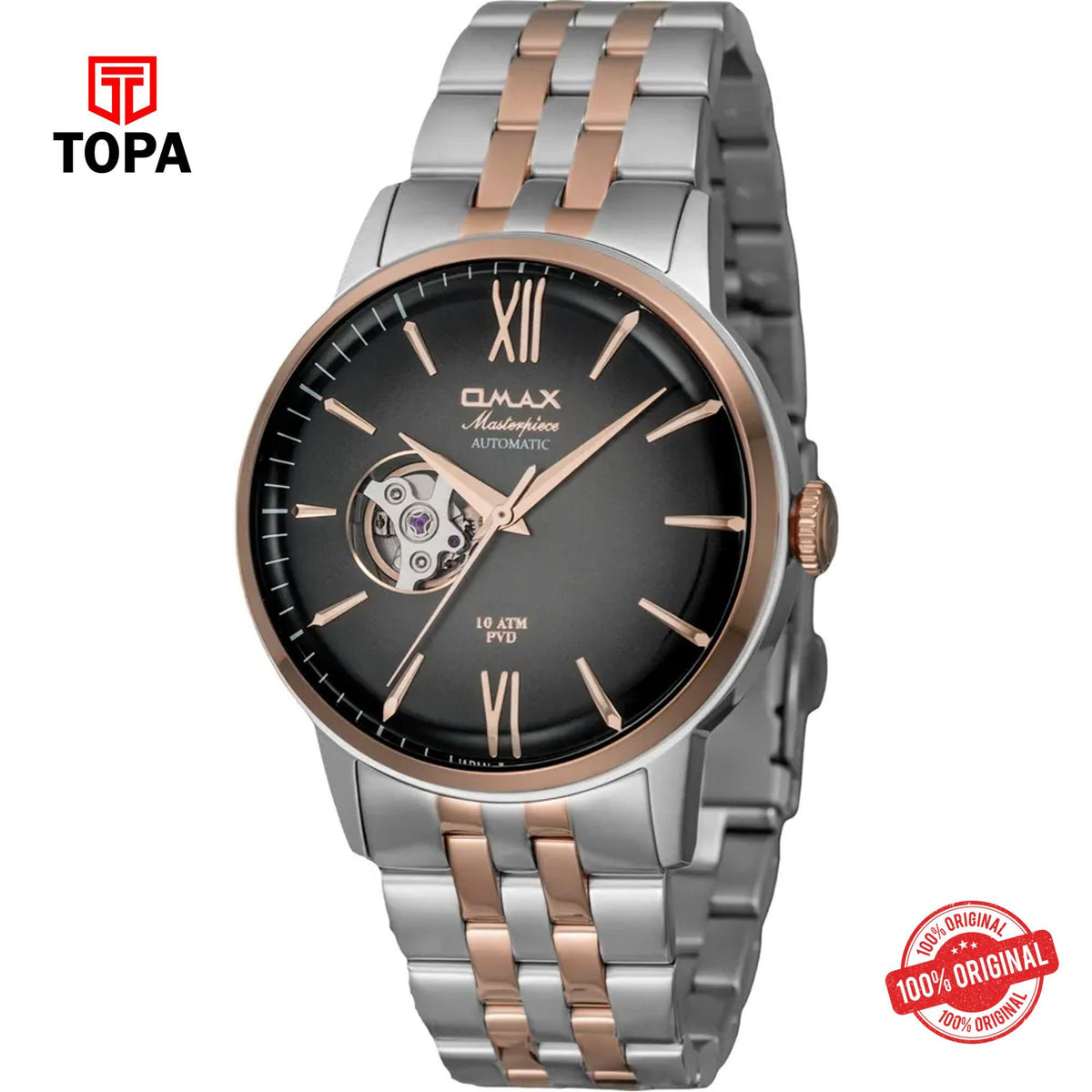 Topa Omax-OAOR001C2CI-MasterPiece-Metal-Band-Men-Watch - Product Image 1
