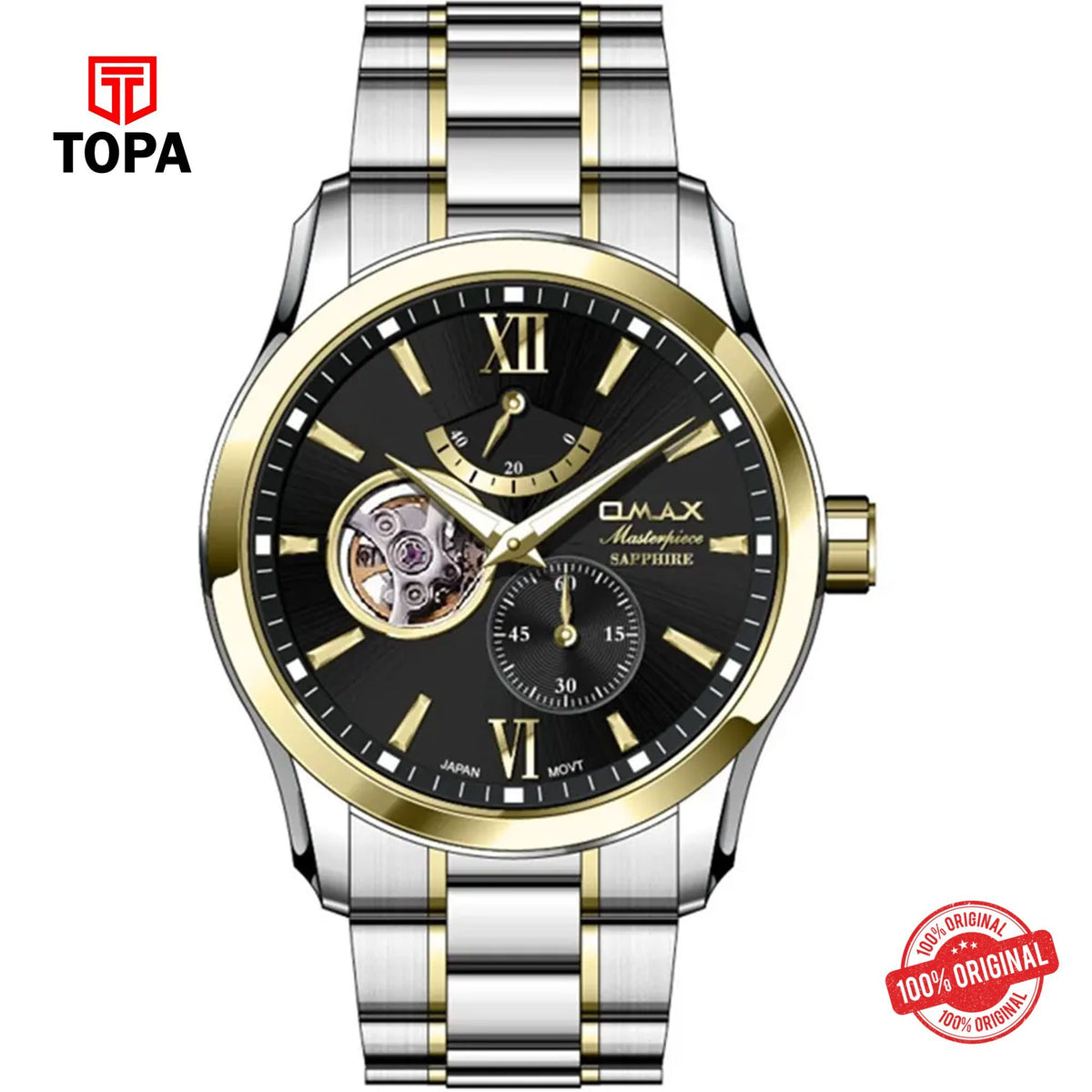 Topa Omax-OAOR002T2TI-MasterPiece-Metal-Band-Men-Watch - Product Image 1