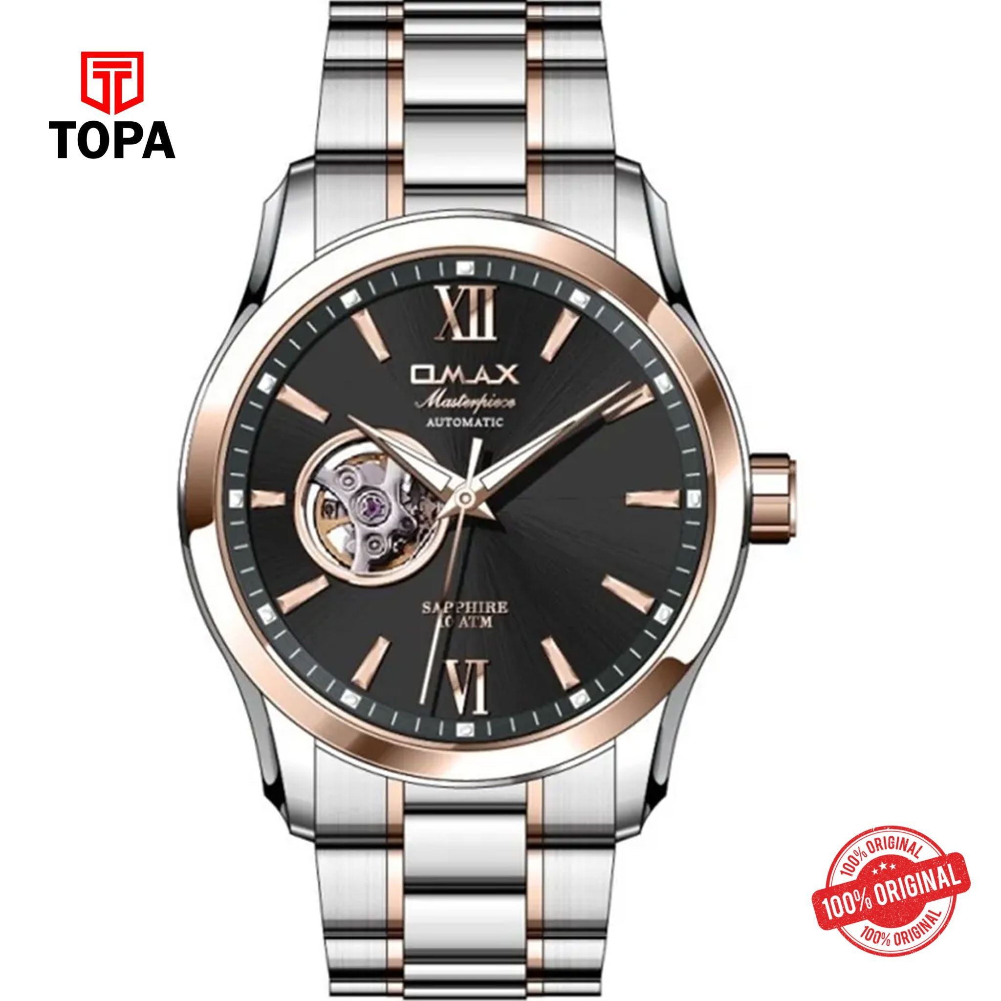 Topa Omax-OAOR008C2CI-MasterPiece-Metal-Band-Men-Watch - Product Image 1