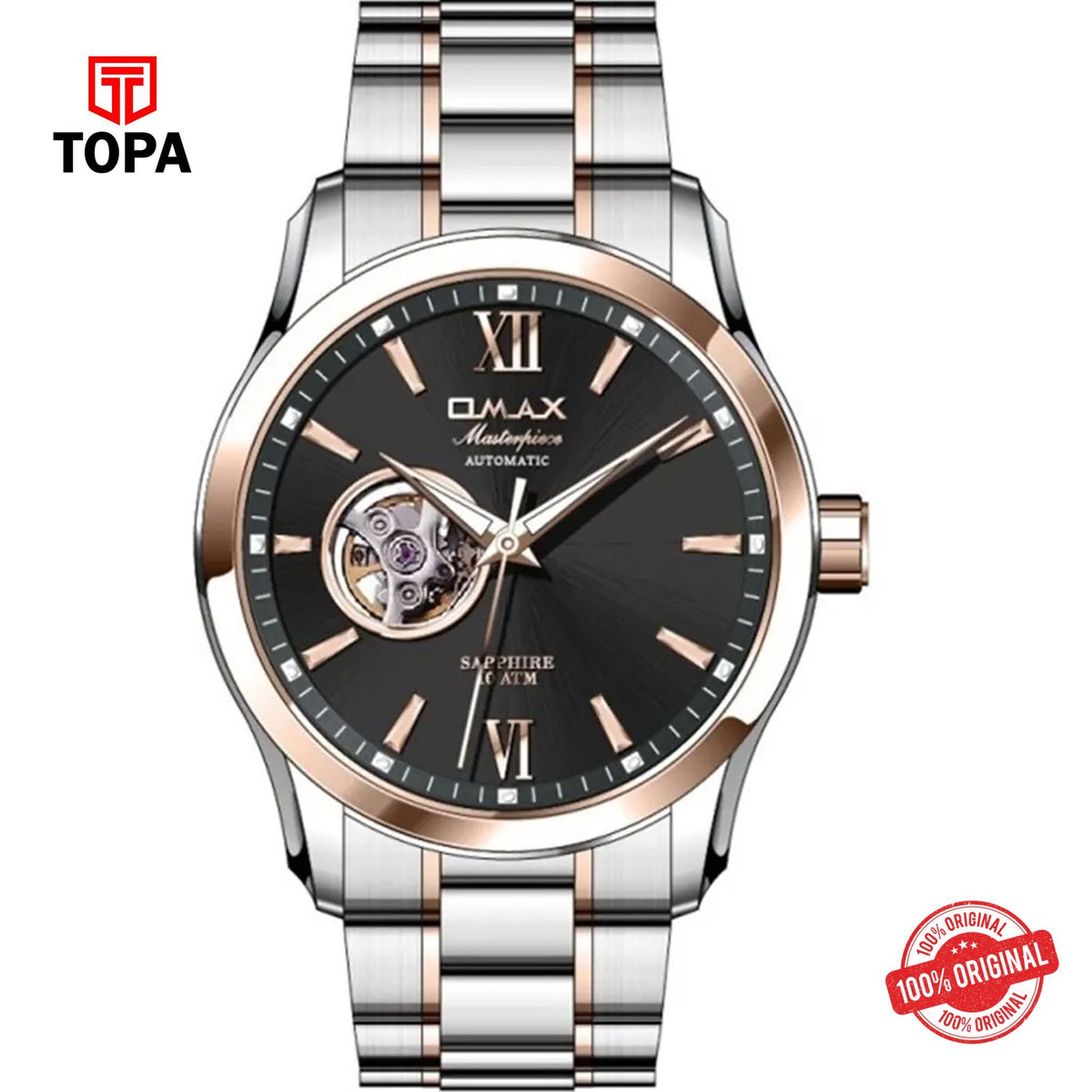 Topa Omax-OAOR008C2CI-MasterPiece-Metal-Band-Men-Watch - Product Image 1