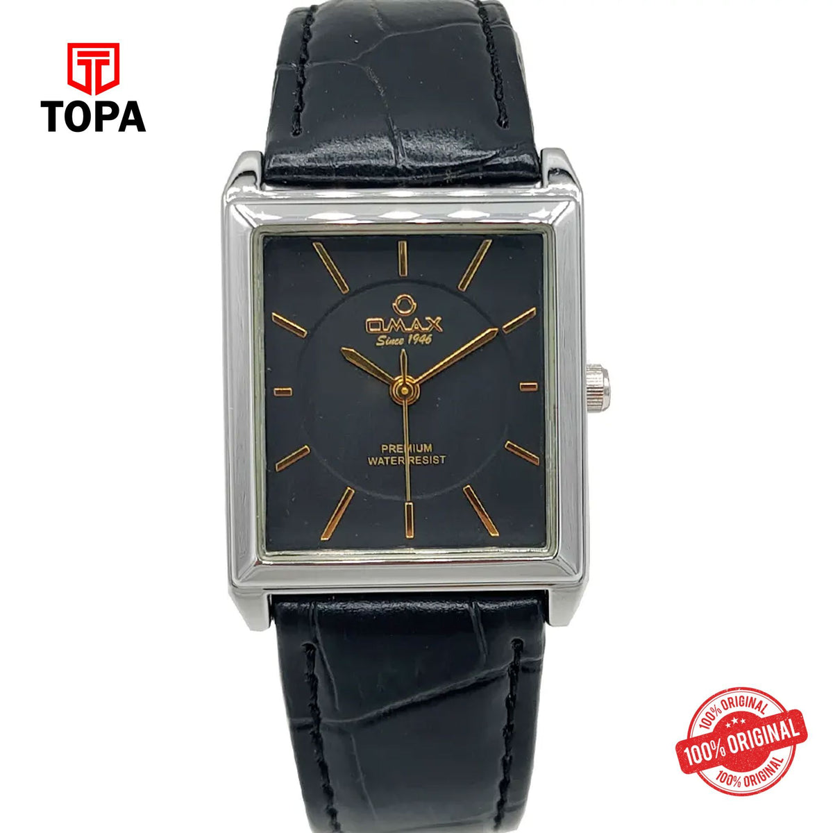 Topa Omax-OAS120IB12-Leather-Band-Women-Watch - Product Image 1