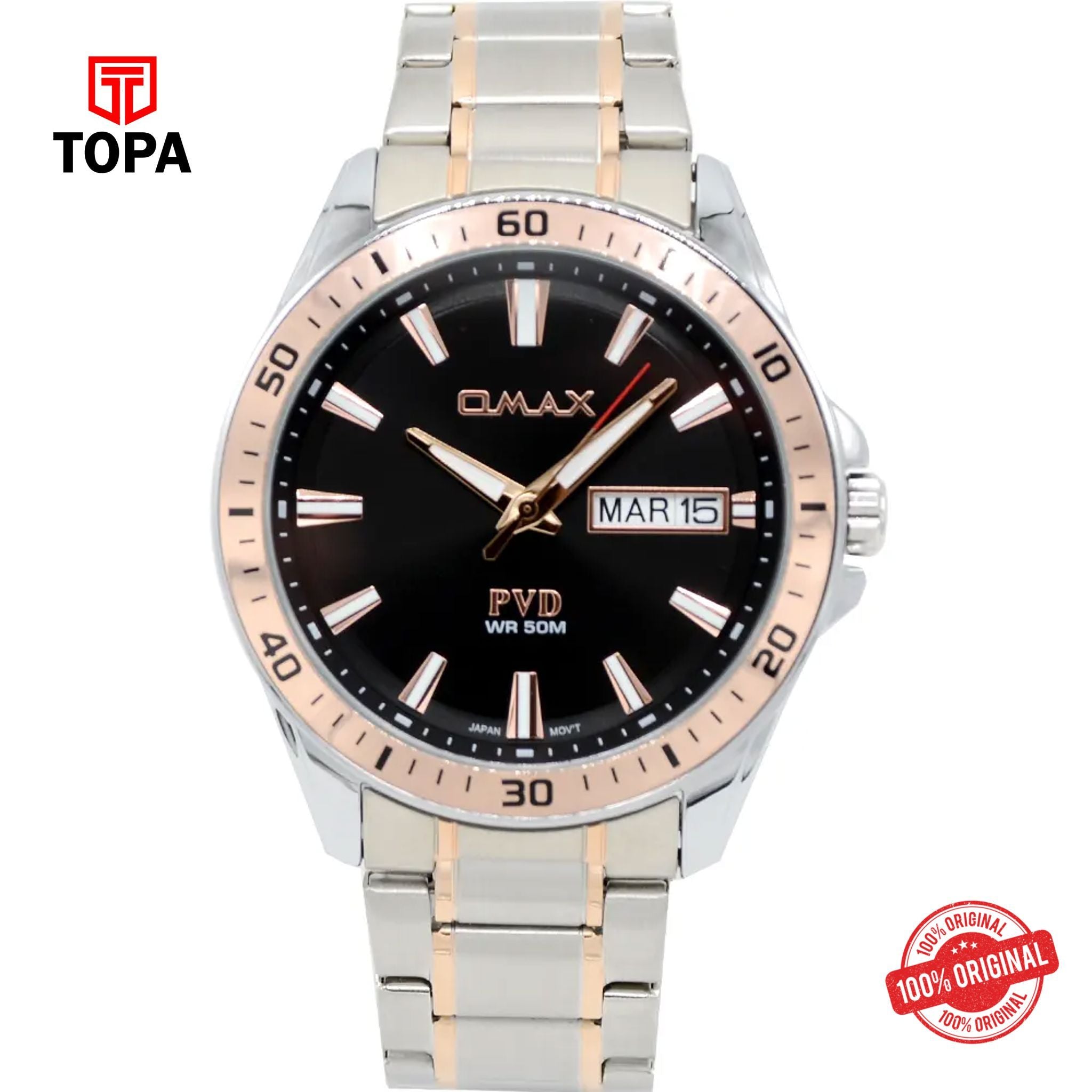 Topa Omax-OCD007N012-Metal-Band-Men-Watch - Product Image 1