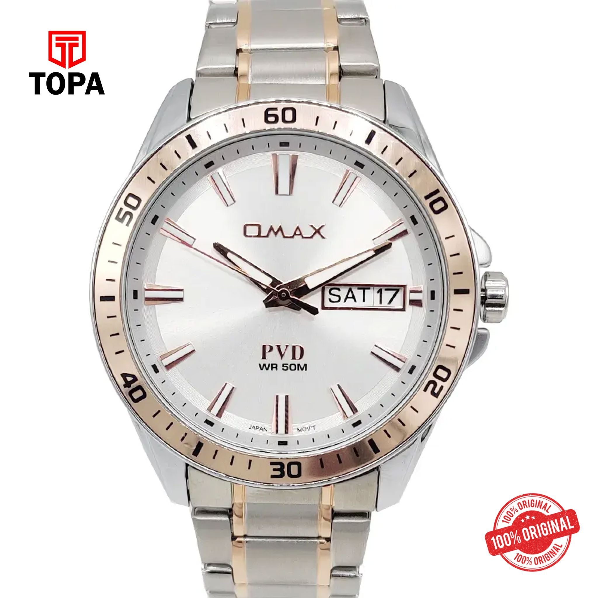 Topa Omax-OCD007N018-Metal-Band-Men-Watch - Product Image 1