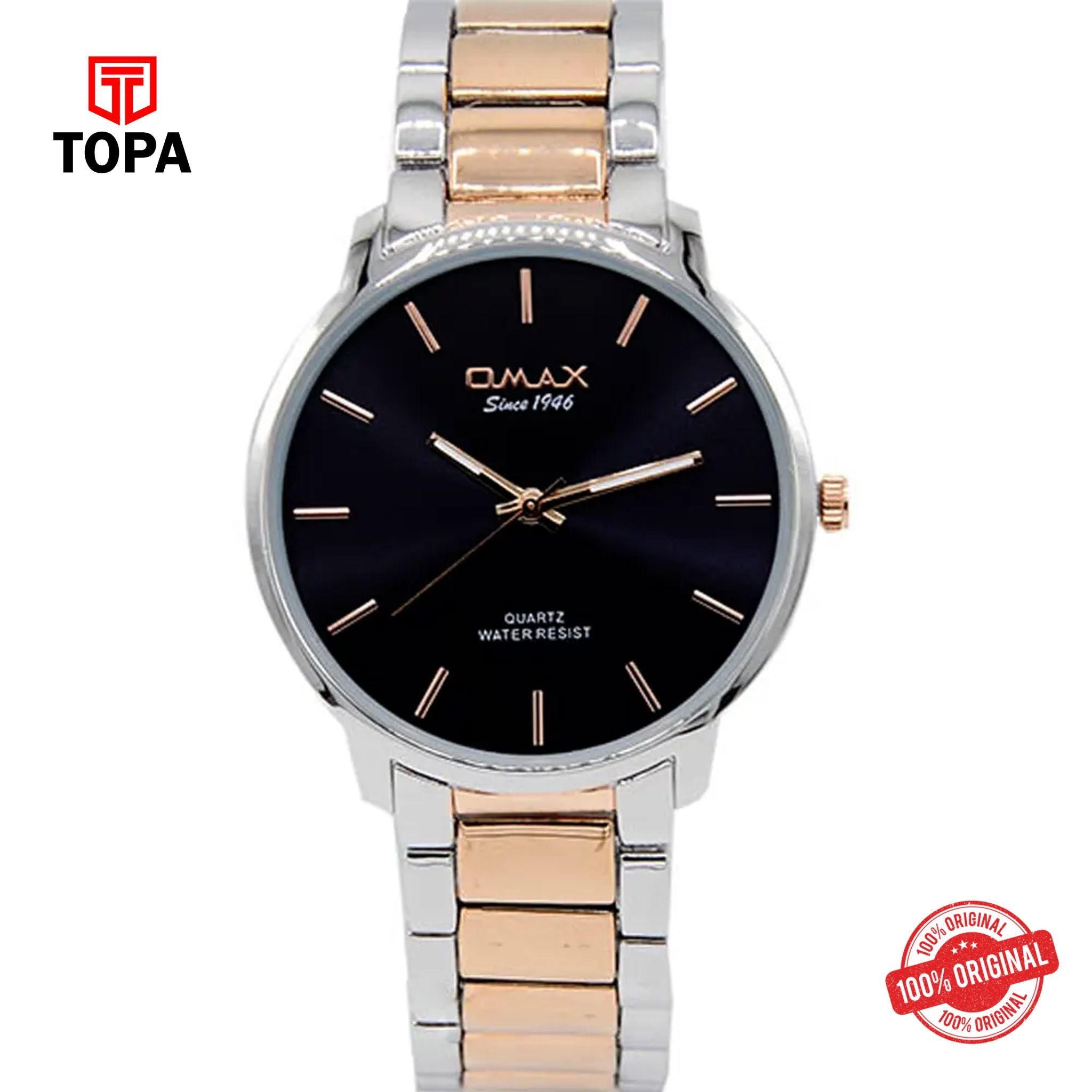 Topa Omax-ODC011-TT-BLK-Metal-Band-Men-Watch - Product Image 1