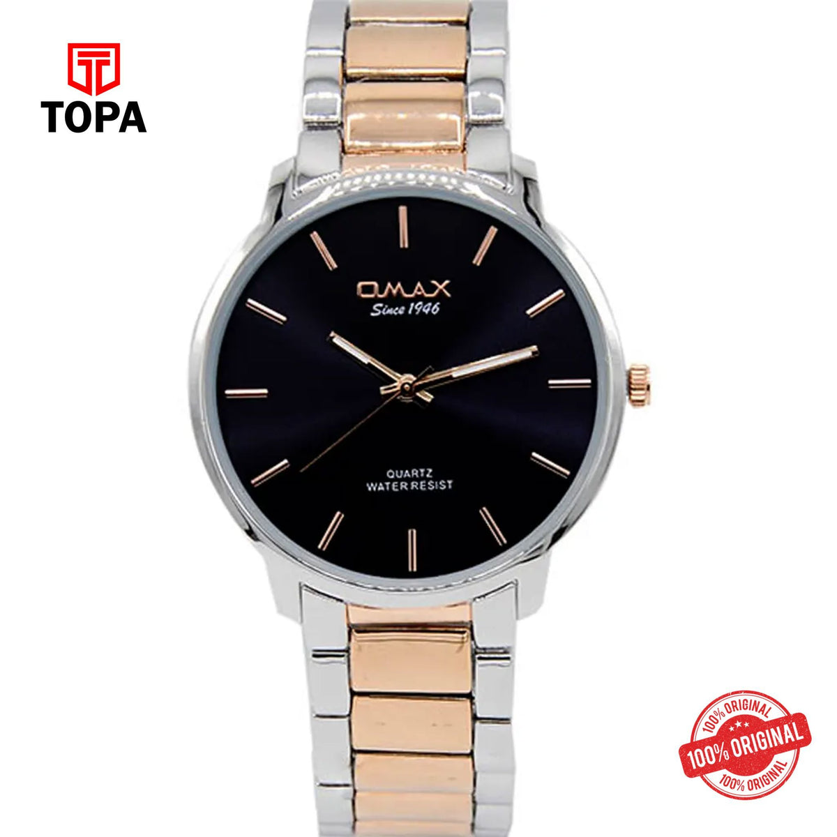 Topa Omax-ODC011-TT-BLK-Metal-Band-Men-Watch - Product Image 1