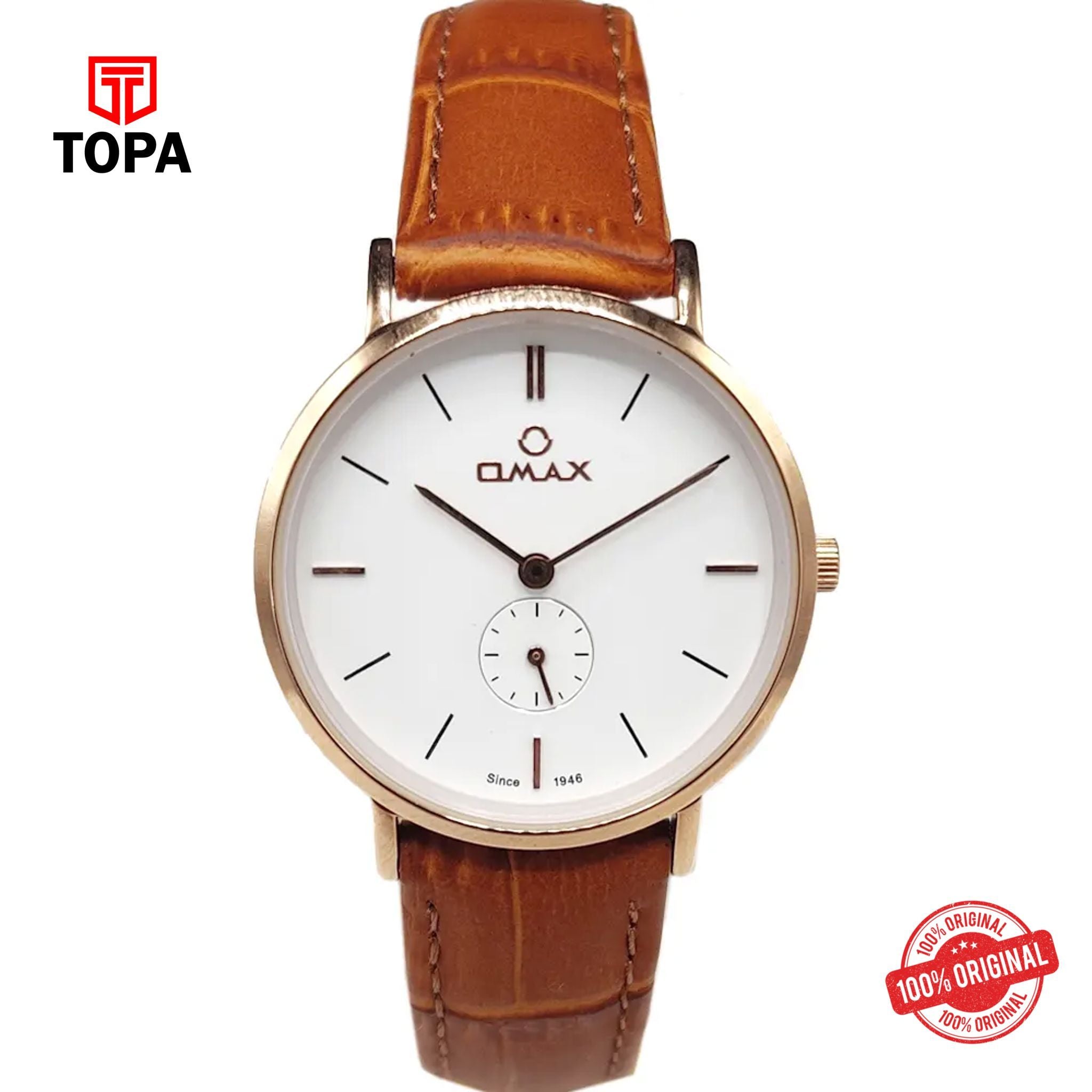 Topa Omax-OS01846P33-Leather-Band-Women-Watch - Product Image 1