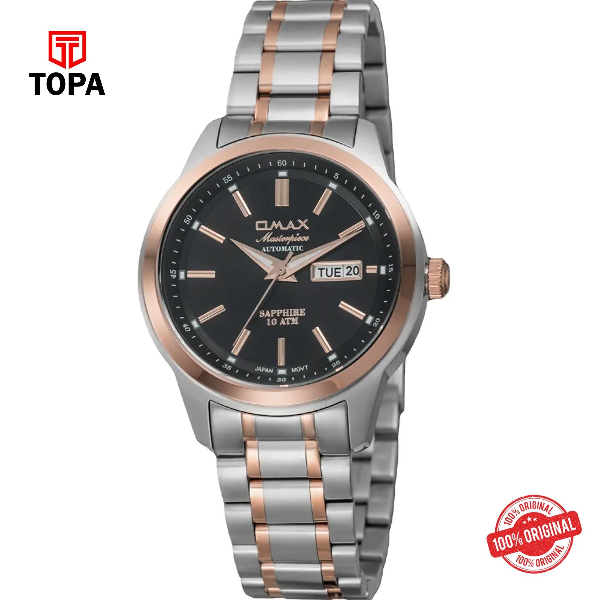 Topa Omax-OSA002C2CI-MasterPiece-Metal-Band-Men-Watch - Product Image 1