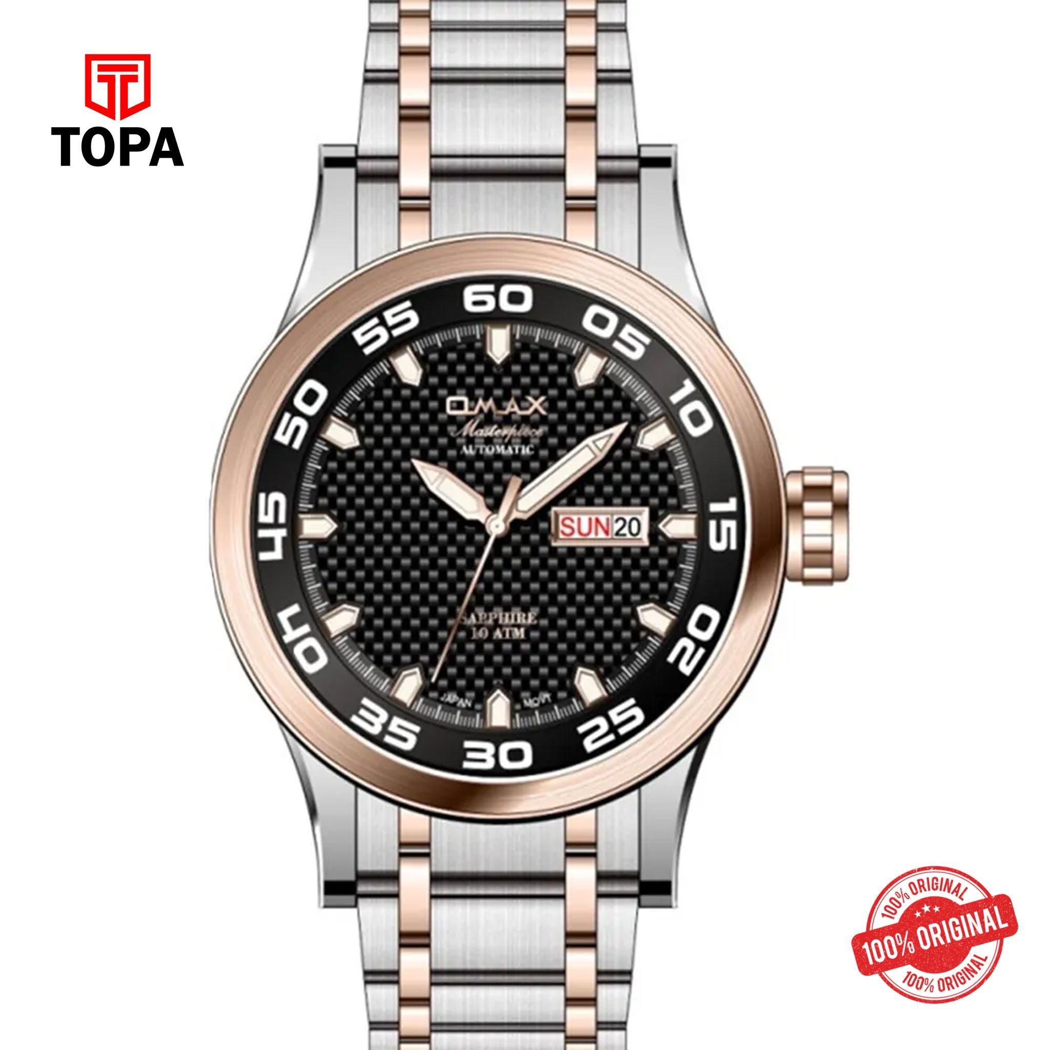 Topa Omax-OSA025C2CI-MasterPiece-Metal-Band-Men-Watch - Product Image 1