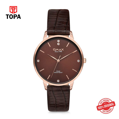 Topa Omax-PM003R55I-Leather-Strap-Watch-for-Woman - Product Image 1