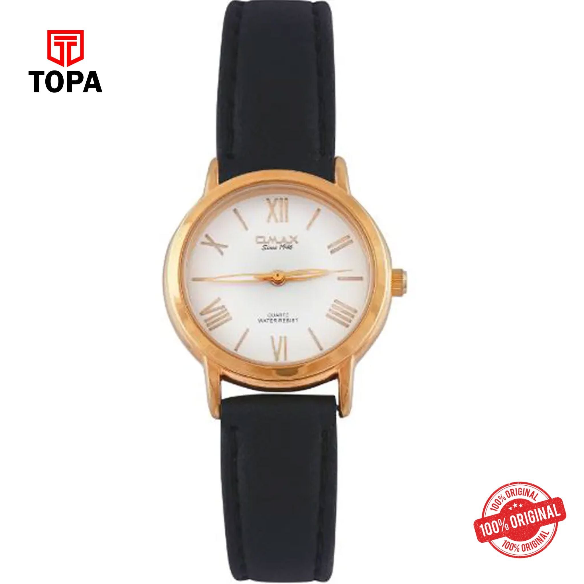 Topa Omax-PR0002QB03-Leather-Band-Women-Watch - Product Image 1