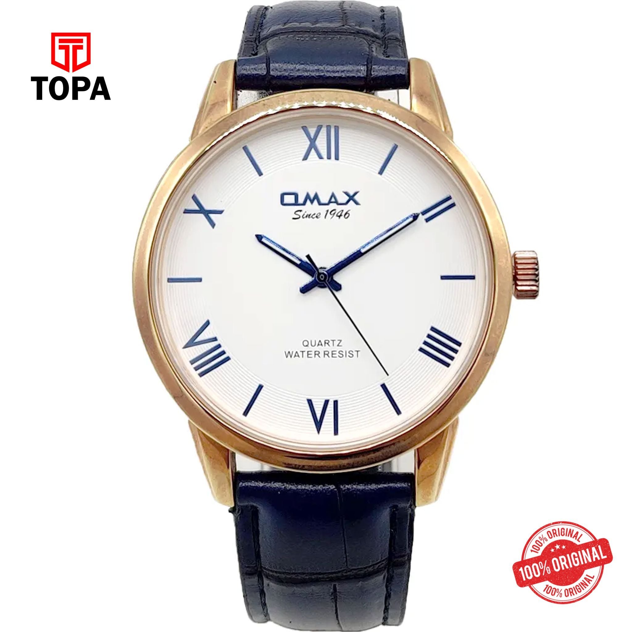 Topa Omax-PR00036U03-Leather-Band-Men-Watch - Product Image 1