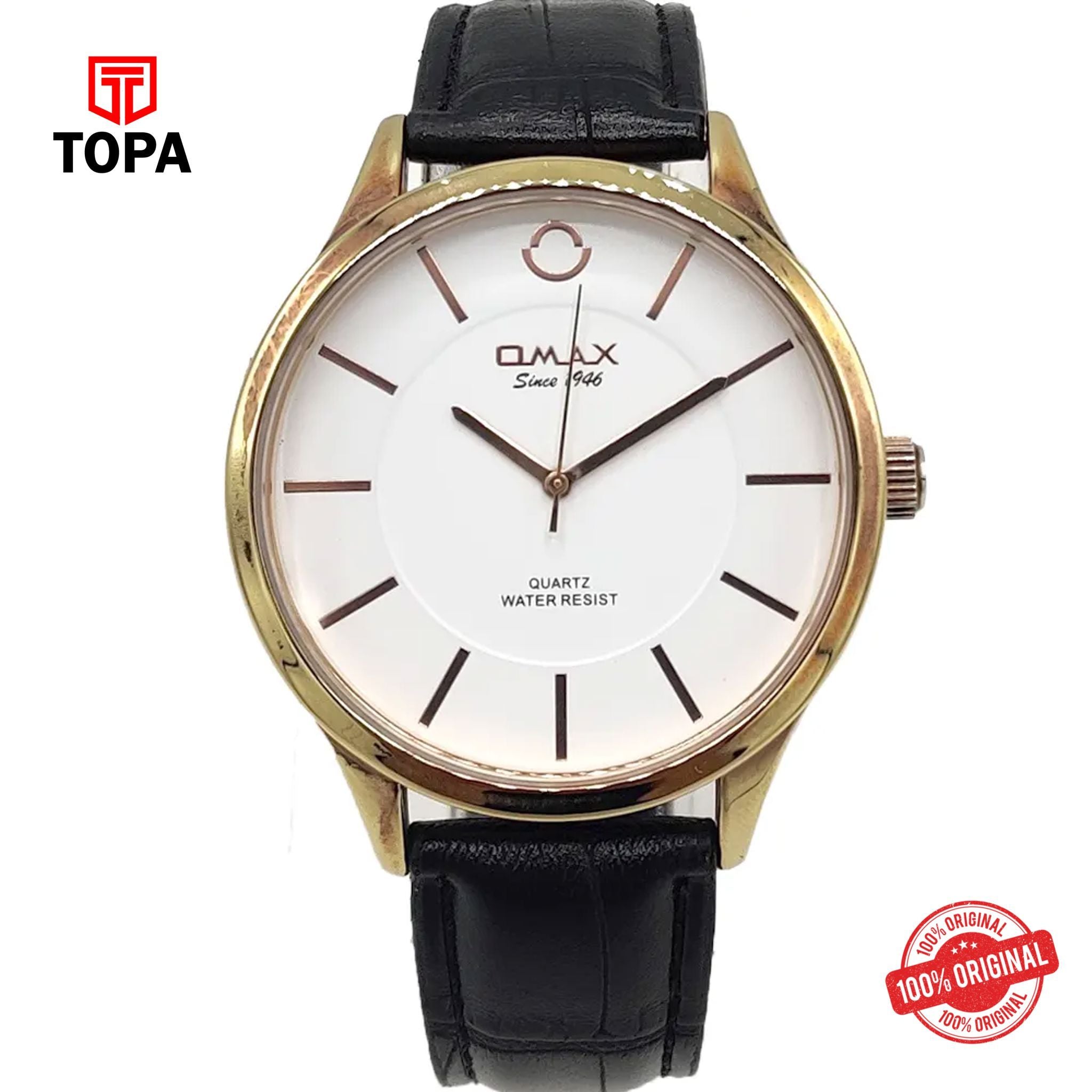 Topa Omax-PR00056B03-Leather-Band-Men-Watch - Product Image 1