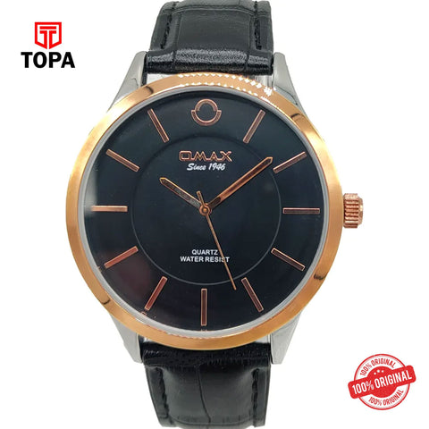 Topa Omax-PR0005NB12-Leather-Band-Men-Watch - Product Image 1