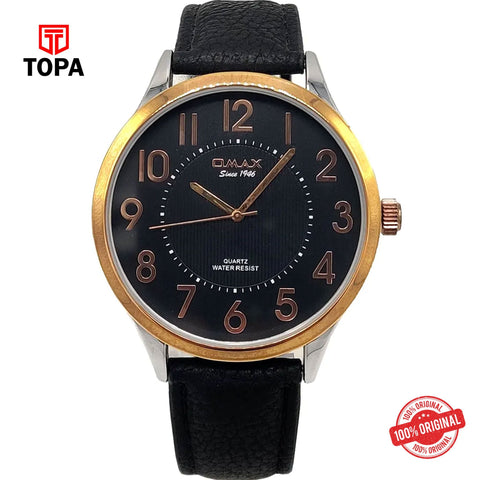Topa Omax-PR0005NB32-Leather-Band-Men-Watch - Product Image 1