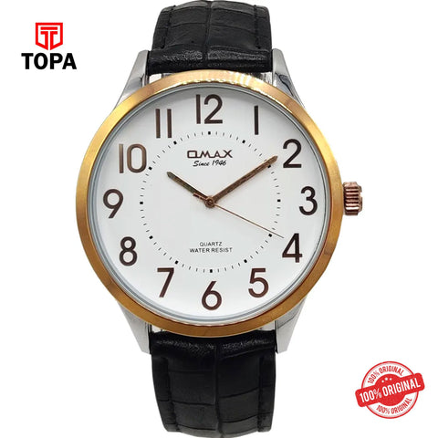 Topa Omax-PR0005NB33-Leather-Band-Men-Watch - Product Image 1
