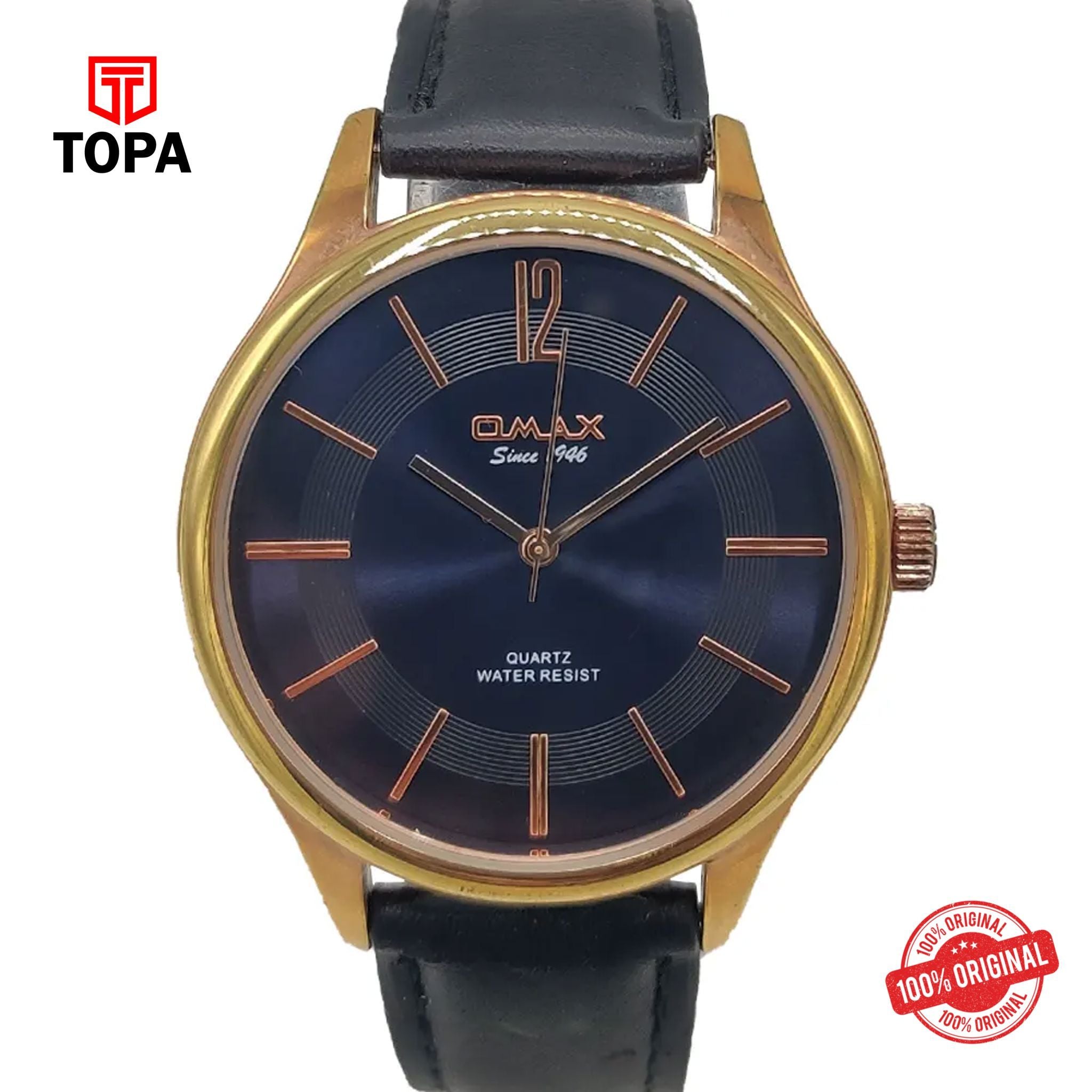 Topa Omax-PR00076U04-Leather-Band-Men-Watch - Product Image 1