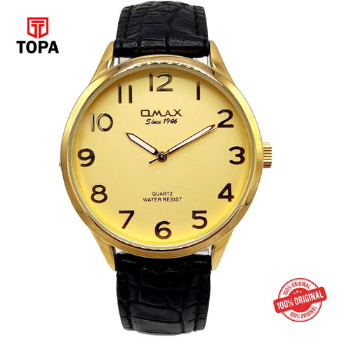 Topa Omax-PR0009QB11-Leather-Band-Men-Watch - Product Image 1