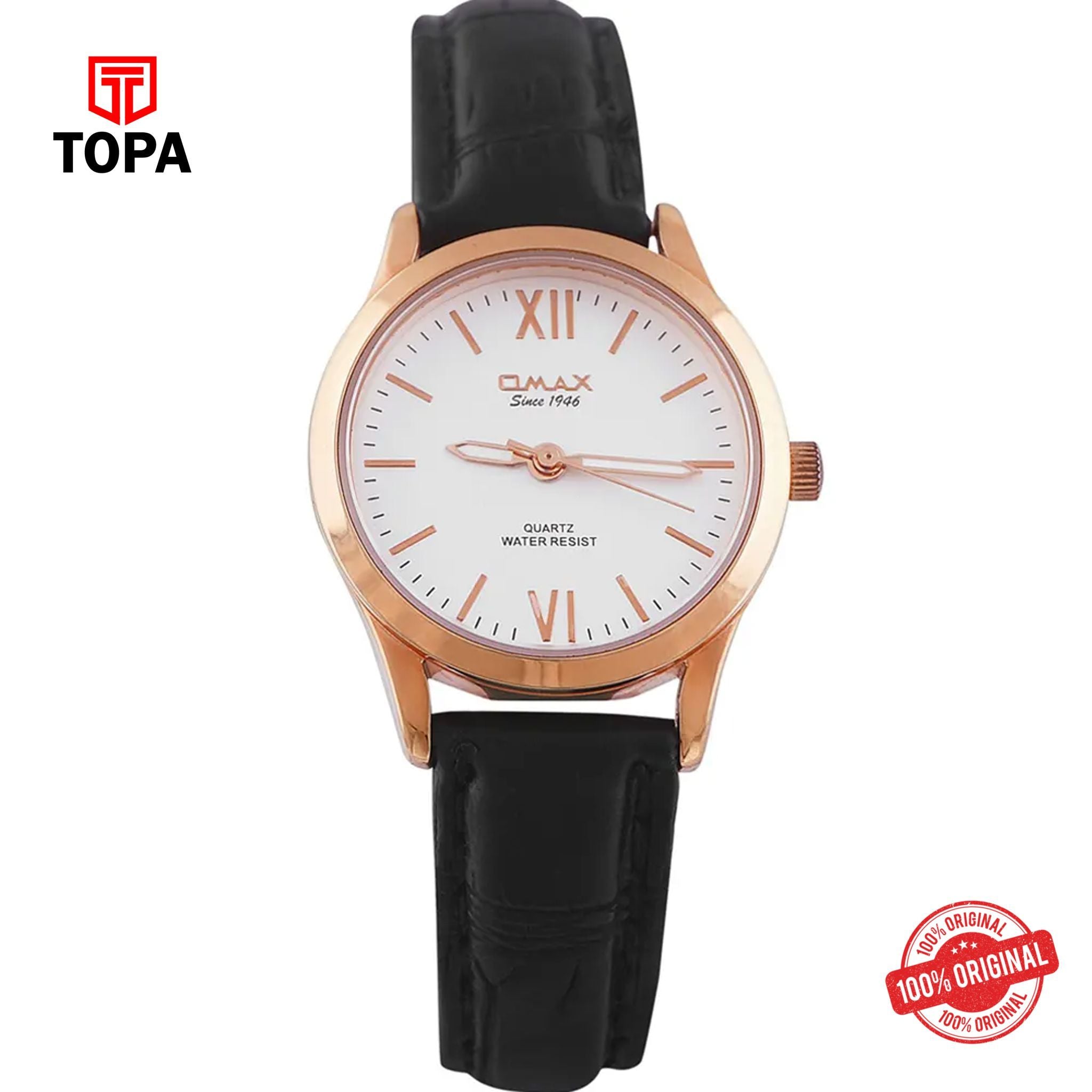 Topa Omax-PR00106B08-Leather-Band-Women-Watch - Product Image 1