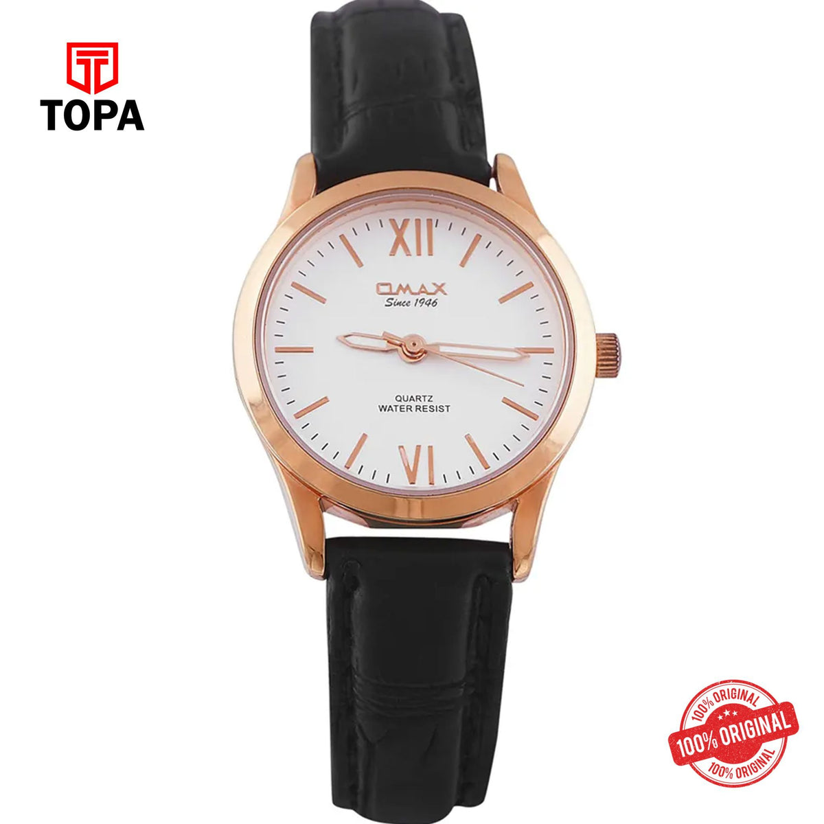 Topa Omax-PR00106B08-Leather-Band-Women-Watch - Product Image 1