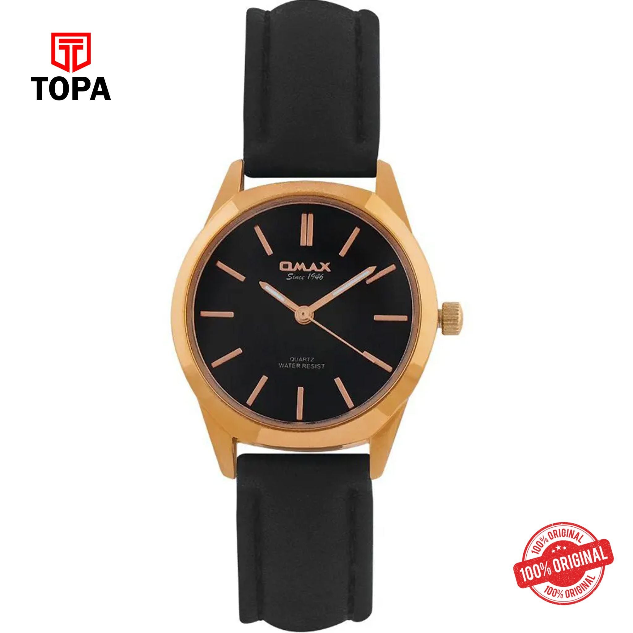 Topa Omax-PR00146B02-Leather-Band-Women-Watch - Product Image 1