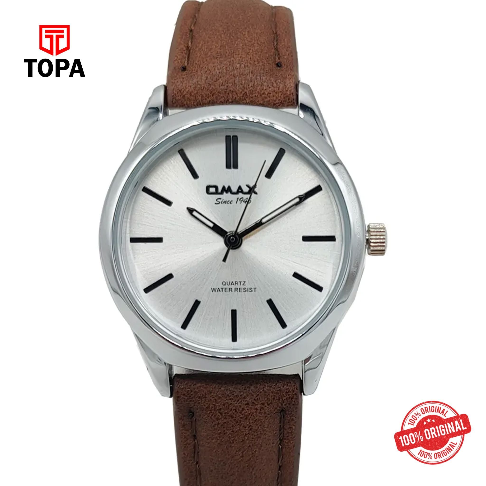 Topa Omax-PR0014IQ08-Leather-Band-Women-Watch - Product Image 1