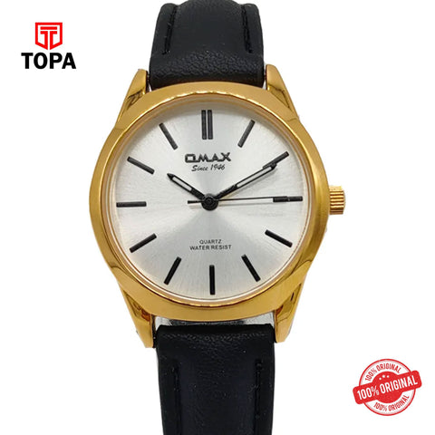 Topa Omax-PR0014QB18-Leather-Band-Women-Watch - Product Image 1