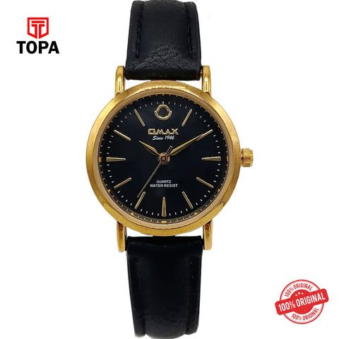 Topa Omax-PR0018QB02-Leather-Band-Women-Watch - Product Image 1