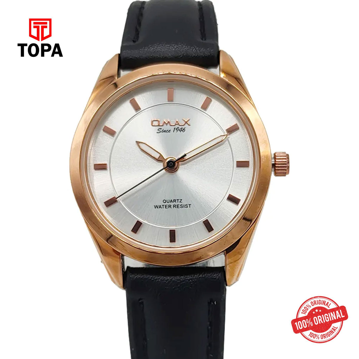 Topa Omax-PR00226B08-Leather-Band-Women-Watch - Product Image 1