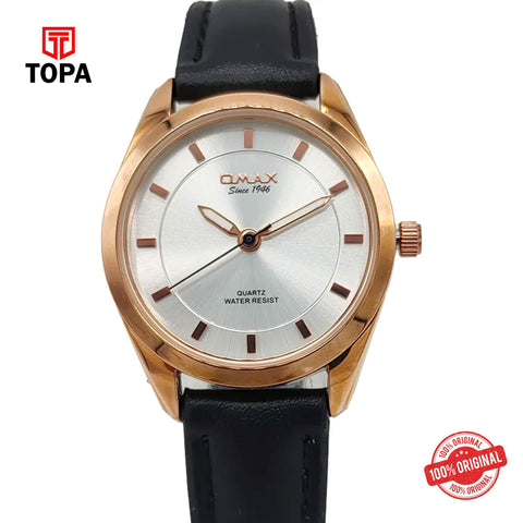 Topa Omax-PR00226B08-Leather-Band-Women-Watch - Product Image 1
