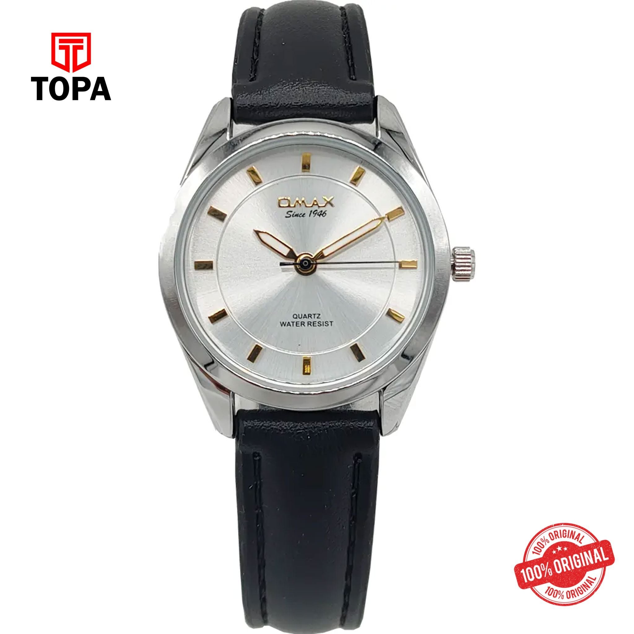 Topa Omax-PR0022IB08-Lether-Bnad-Women-Watch - Product Image 1