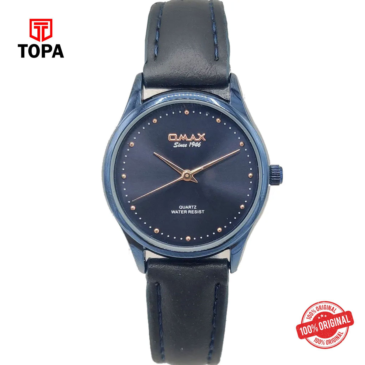 Topa Omax-PR0026KU14-Leather-Band-Women-Watch - Product Image 1