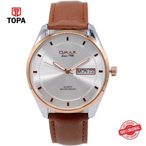 Topa Omax-PRZ031NQ08-Leather-Strap-Men-Watch - Product Image 1