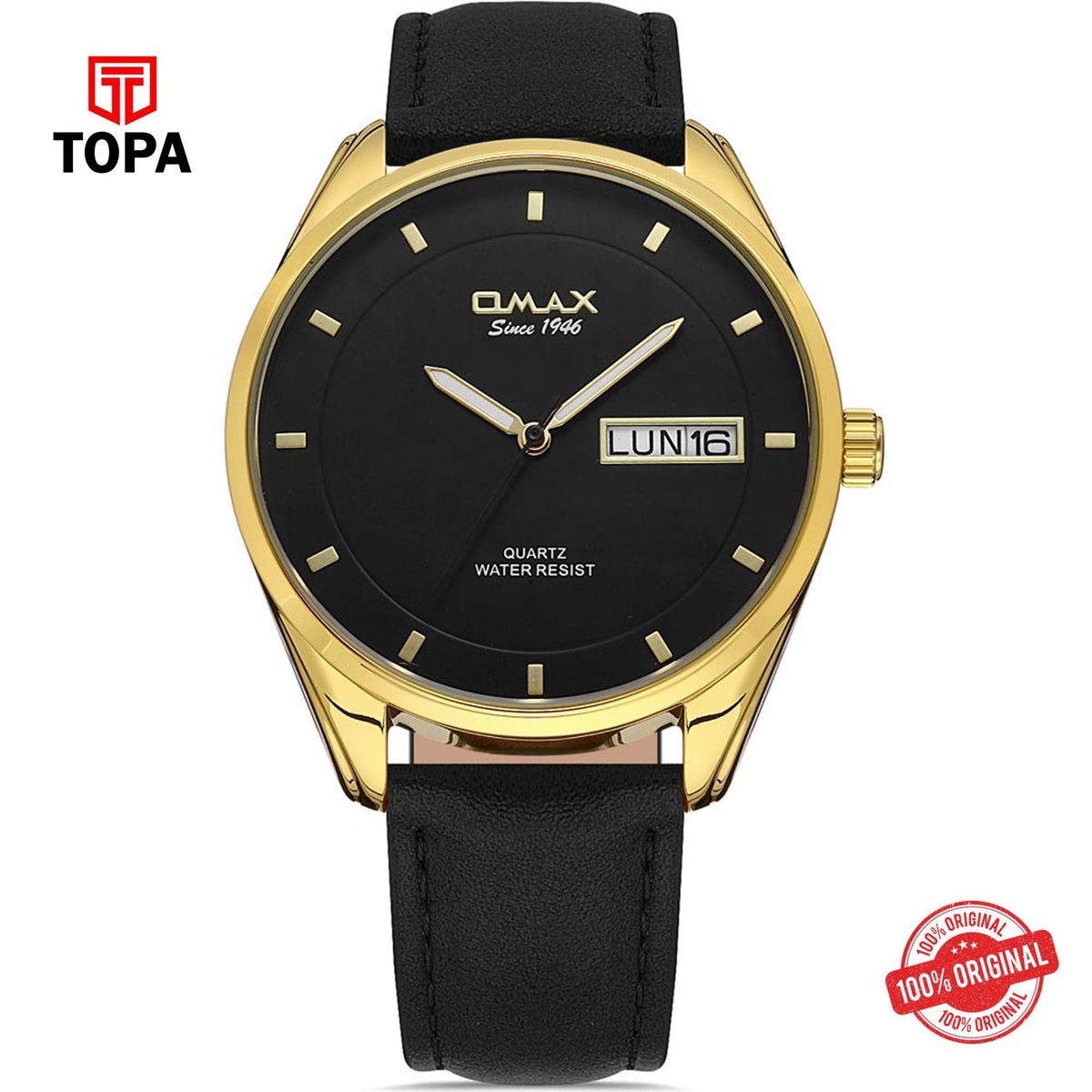 Topa Omax-PRZ031QB02-Leather-Strap-Men-Watch - Product Image 1